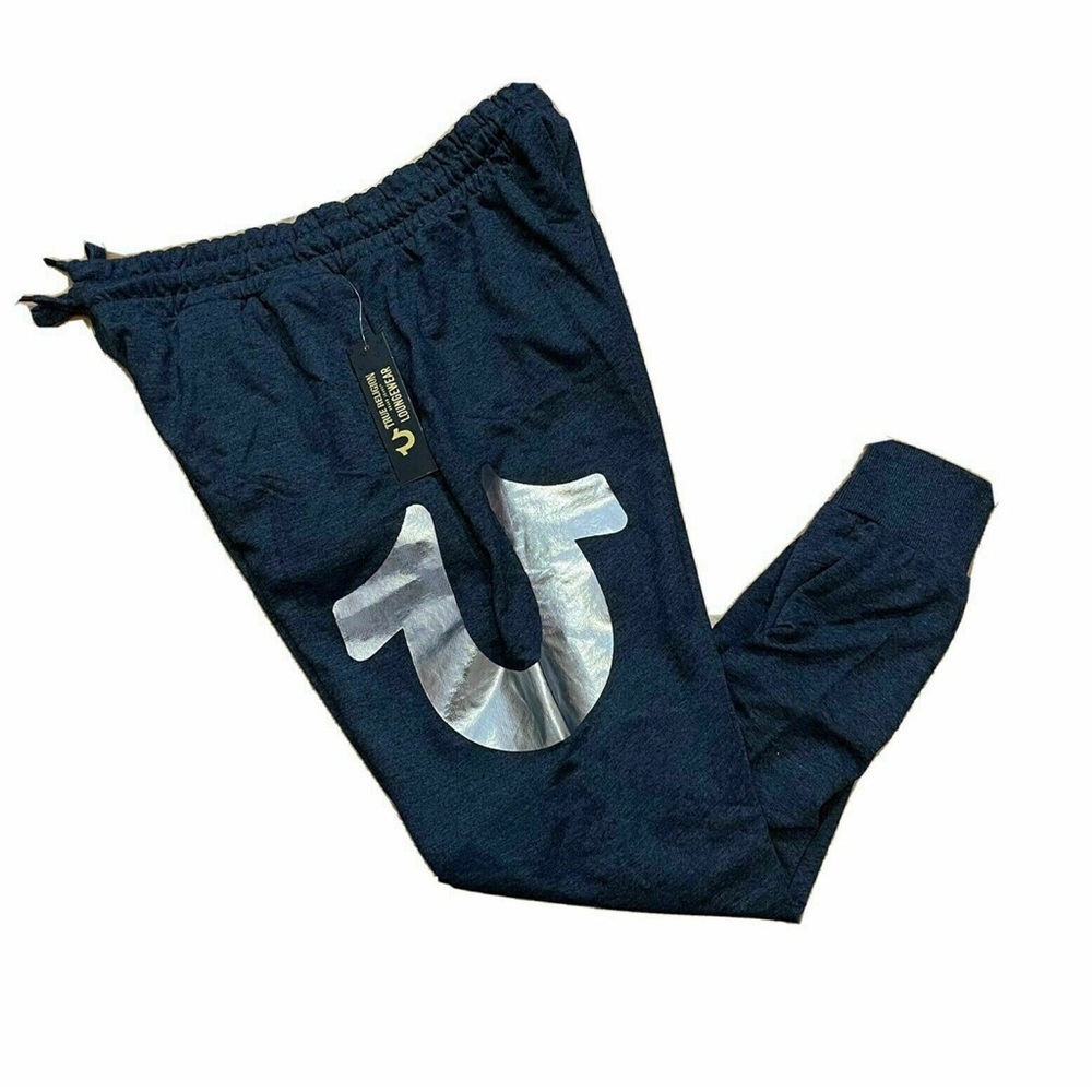 True Religion Loungewear Navy & Silver Joggers L